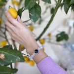Βραχιόλι με διάφανα κρύσταλλ strass και pave strass αχάτη