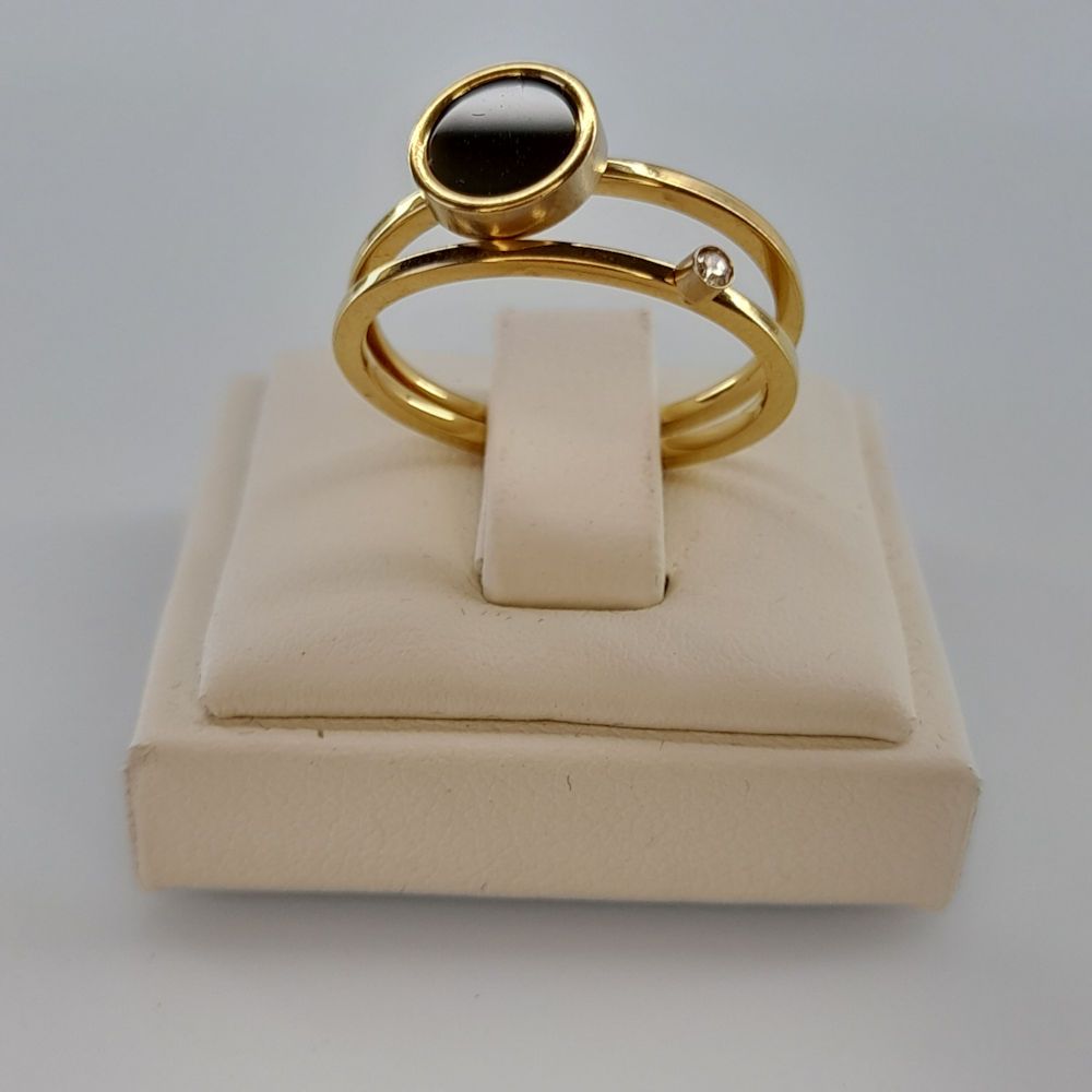 316 L ατσάλινα δαχτυλίδια, Enamel και ζιργκόν.